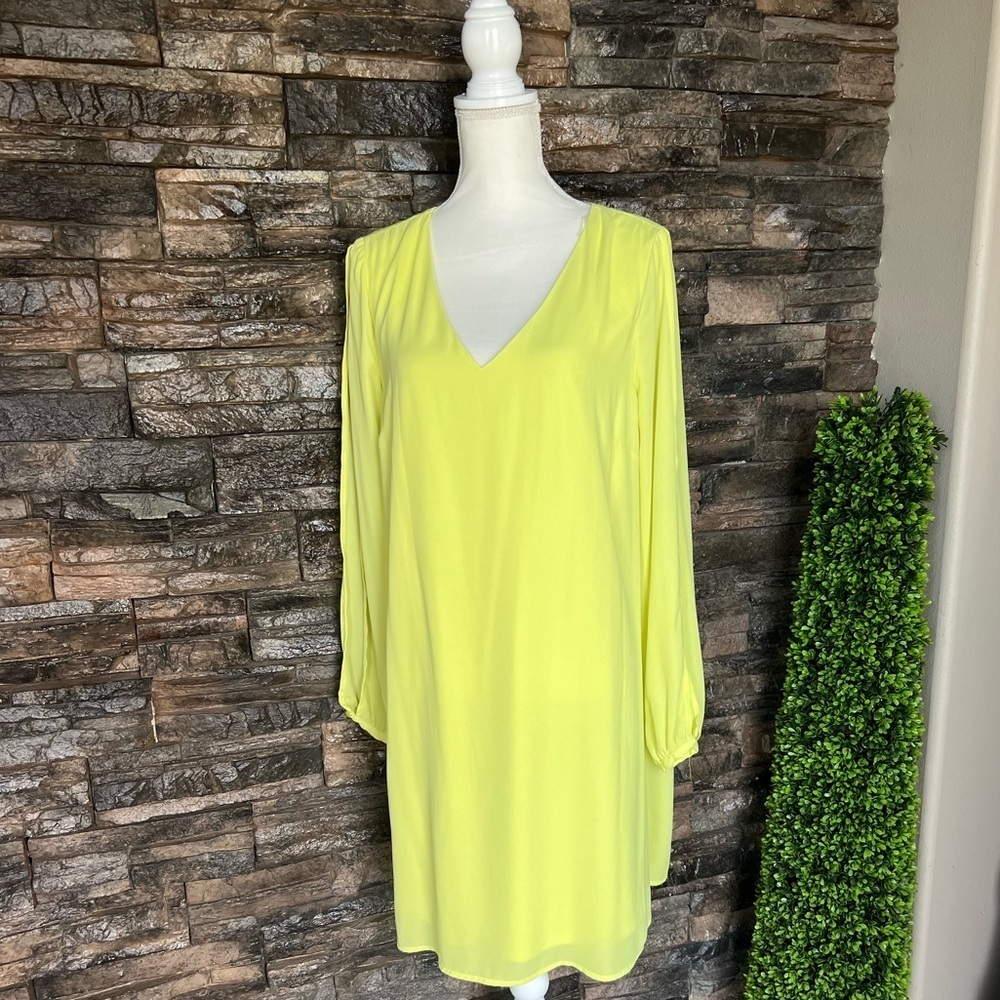 Worthington Bright Yellow Long Sleeve Dress